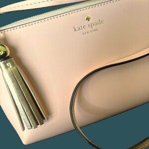 Kate Spade Leather Rose Smoke Cross-Body Numbered Mini-bag with Tassel NWOT